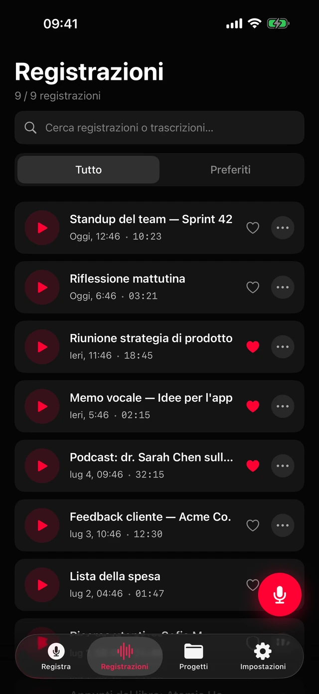 Ogni parola diventa testo cercabile.