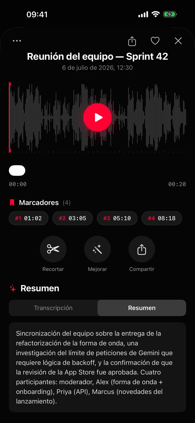Resúmenes y tareas, listos.