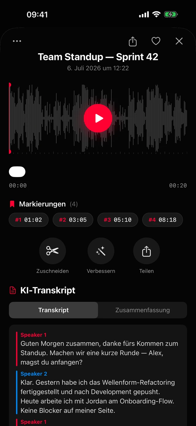 Wer hat was gesagt? Du weisst es.